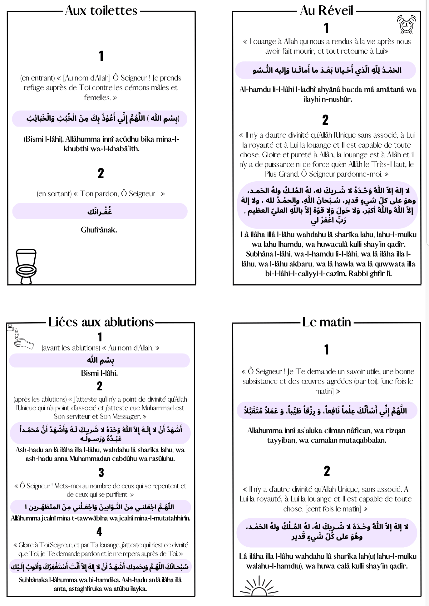Cartes Educatives - Invocations - PDF Gratuit