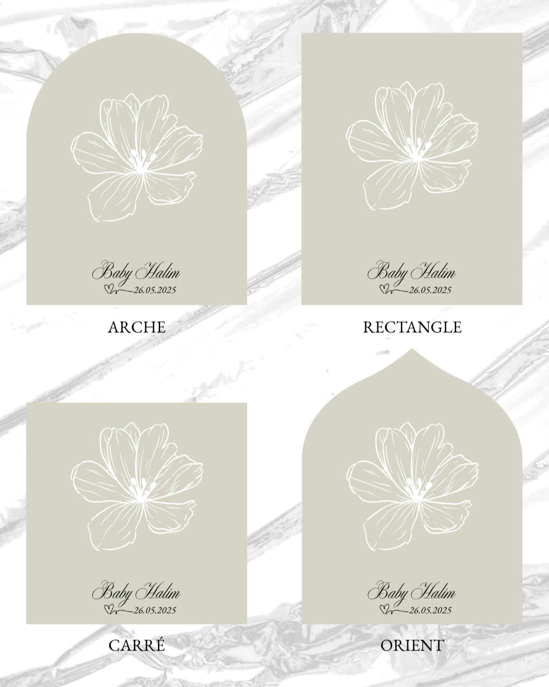 Carte avec Diffuseur en plâtre "Roses" - Cadeaux invités