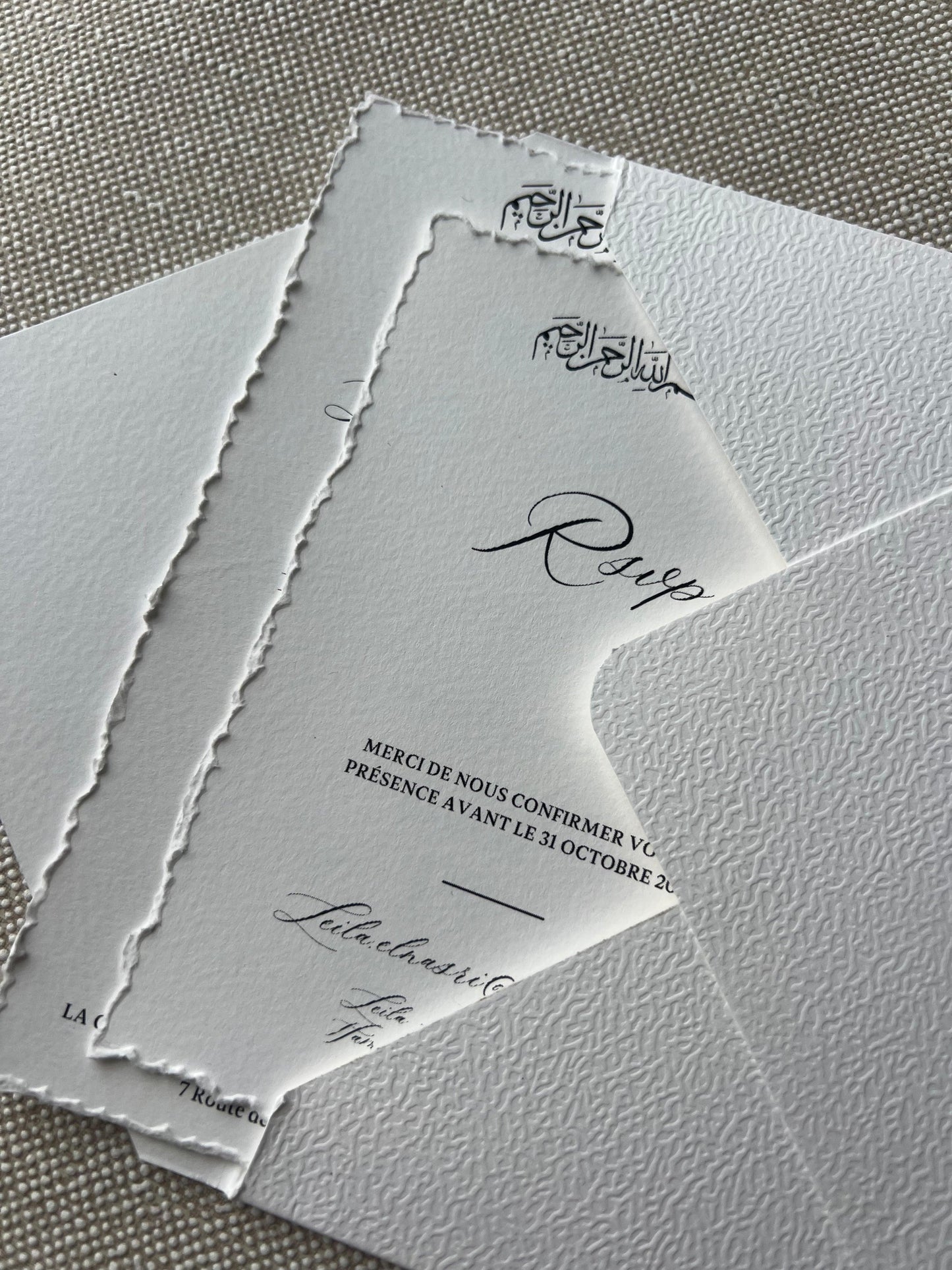 Faire-Part "NILUFER" (Invitation + Henné/Kina/RSVP)