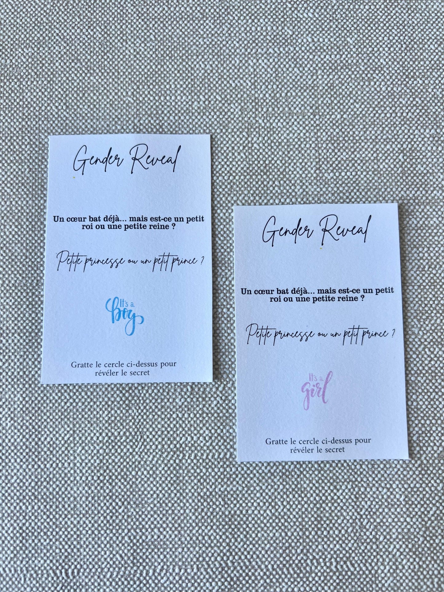 Carte "Gender Reveal" à gratter - SIGNATURE