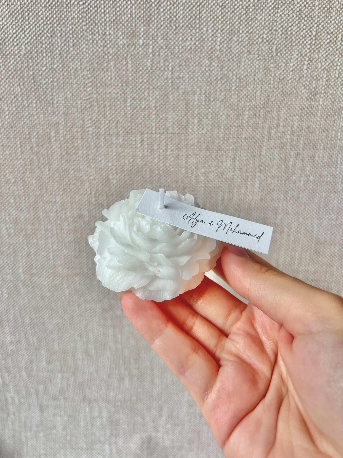 Bougie Pivoine simple - Cadeaux invités