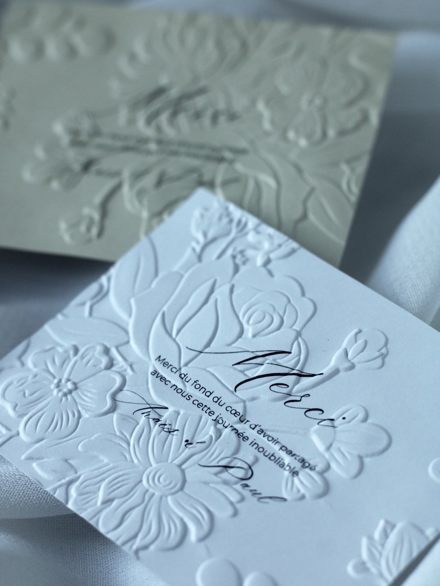 Cartes de remerciement - Embossage "Bloom"