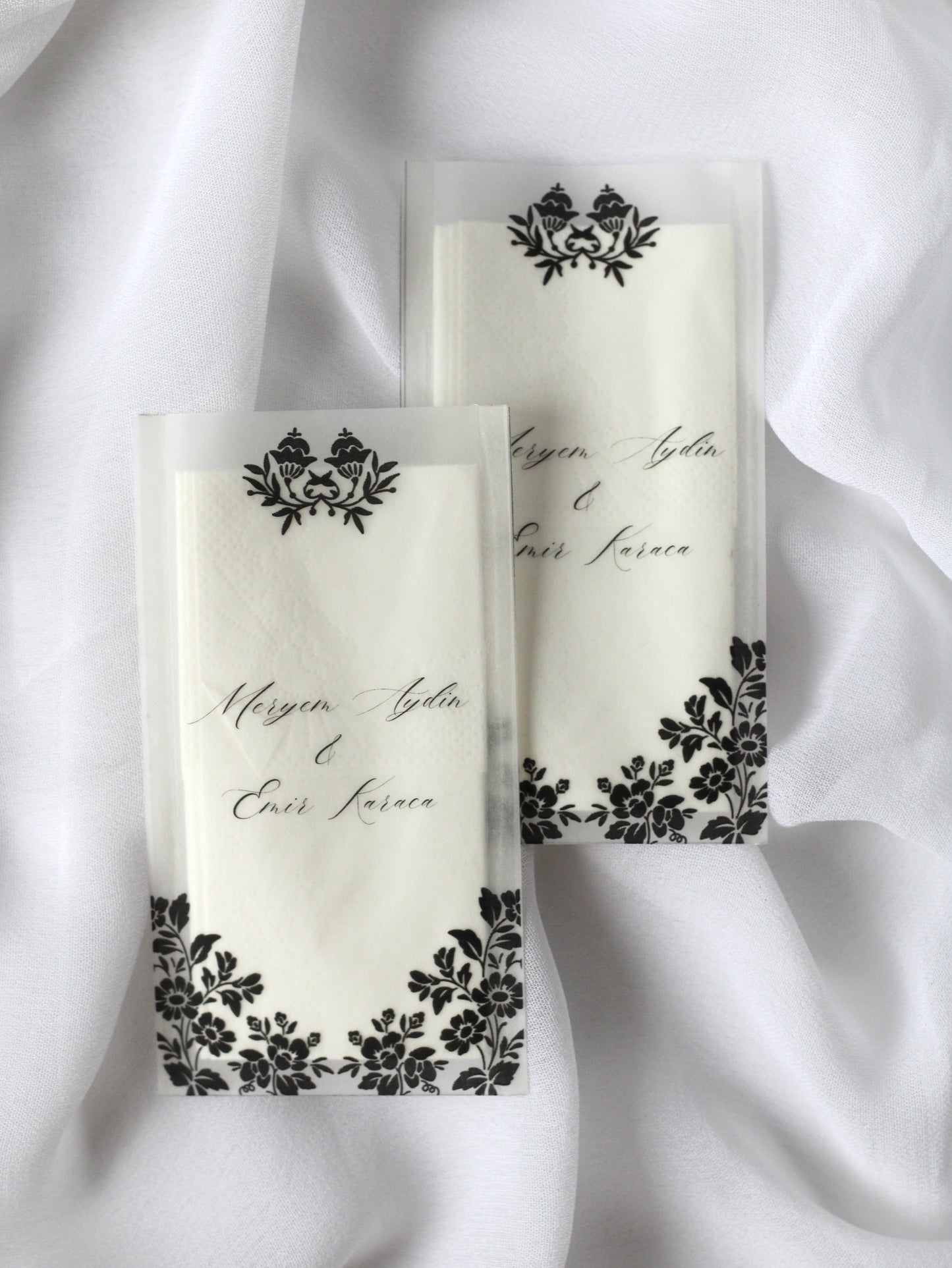 Paquet de mouchoirs en vellum - CHARLOTTE