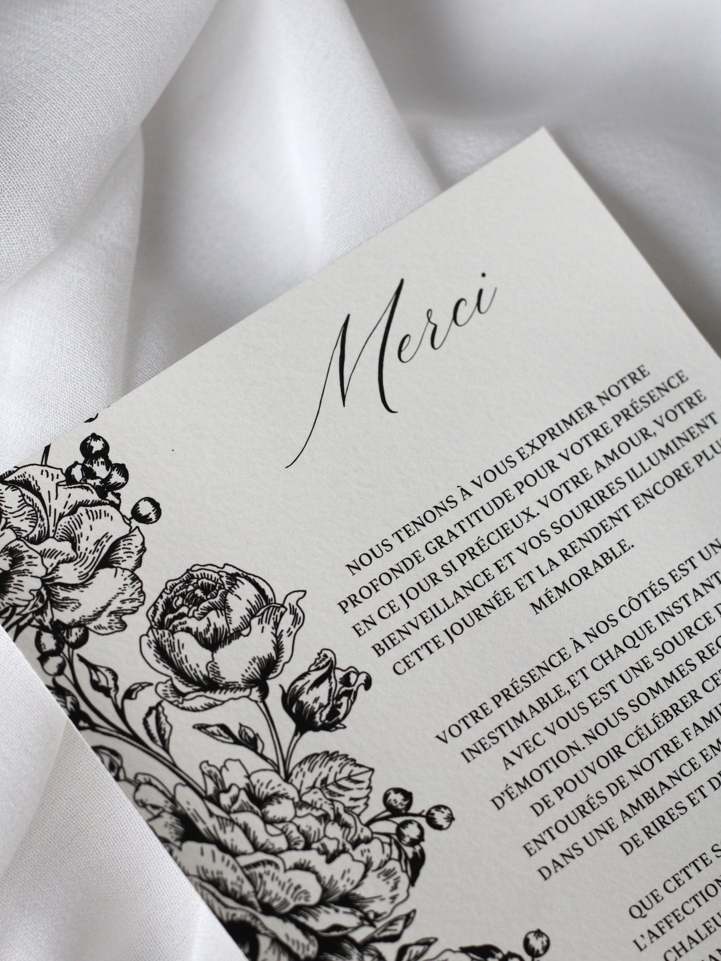 Carte de remerciement - CAMELIA