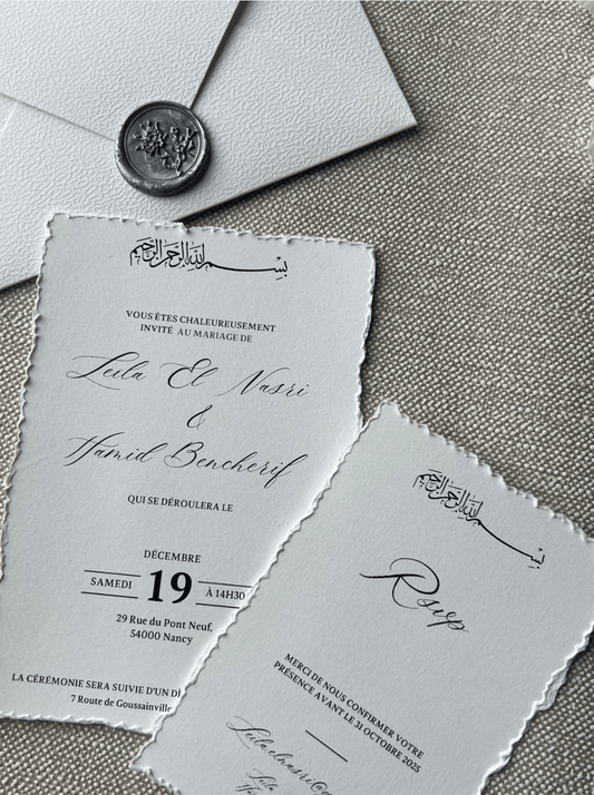 Faire-Part "NILUFER" (Invitation + Henné/Kina/RSVP)
