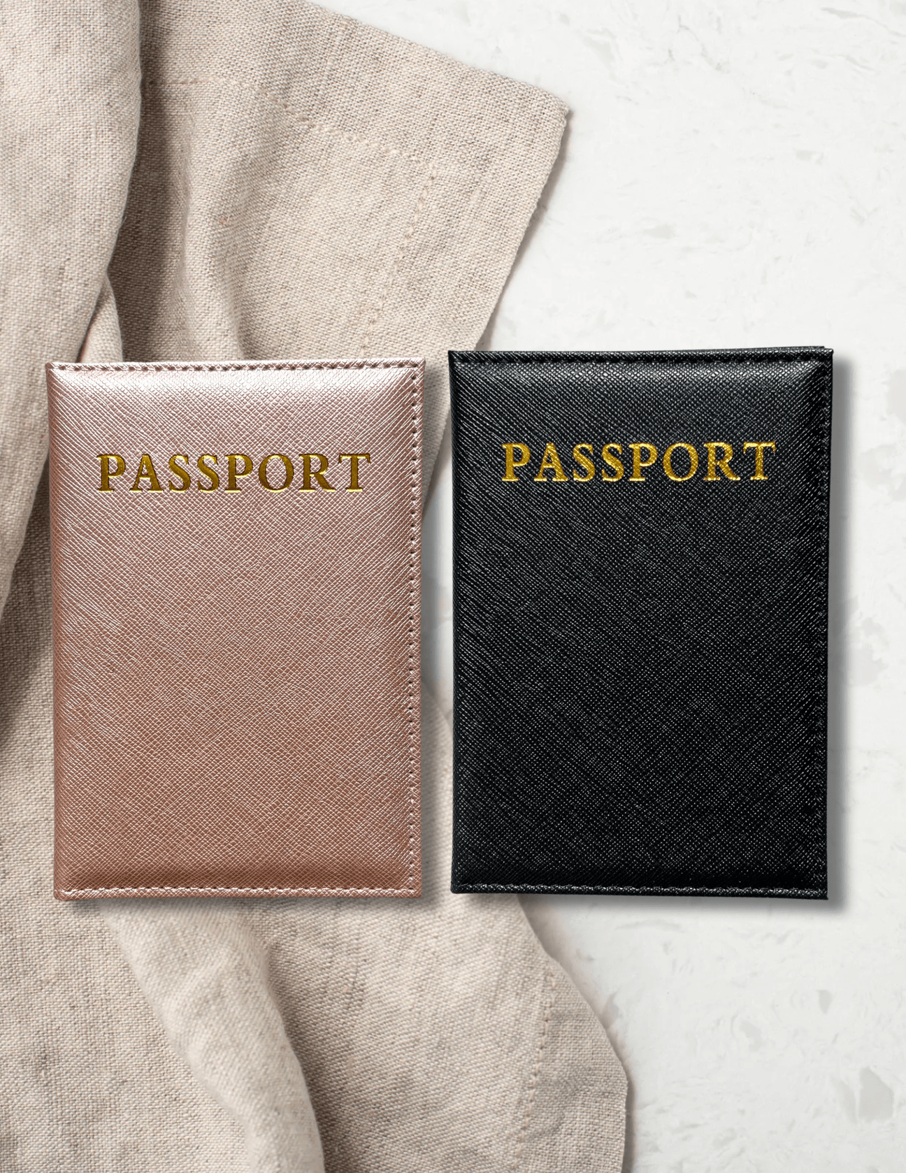 Set de 2 Protège Passeports - Modèle Mrs/Mr