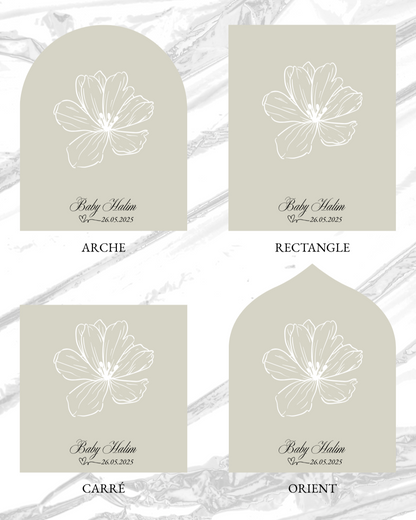 Carte avec Diffuseur en plâtre "Roses" - Cadeaux invités