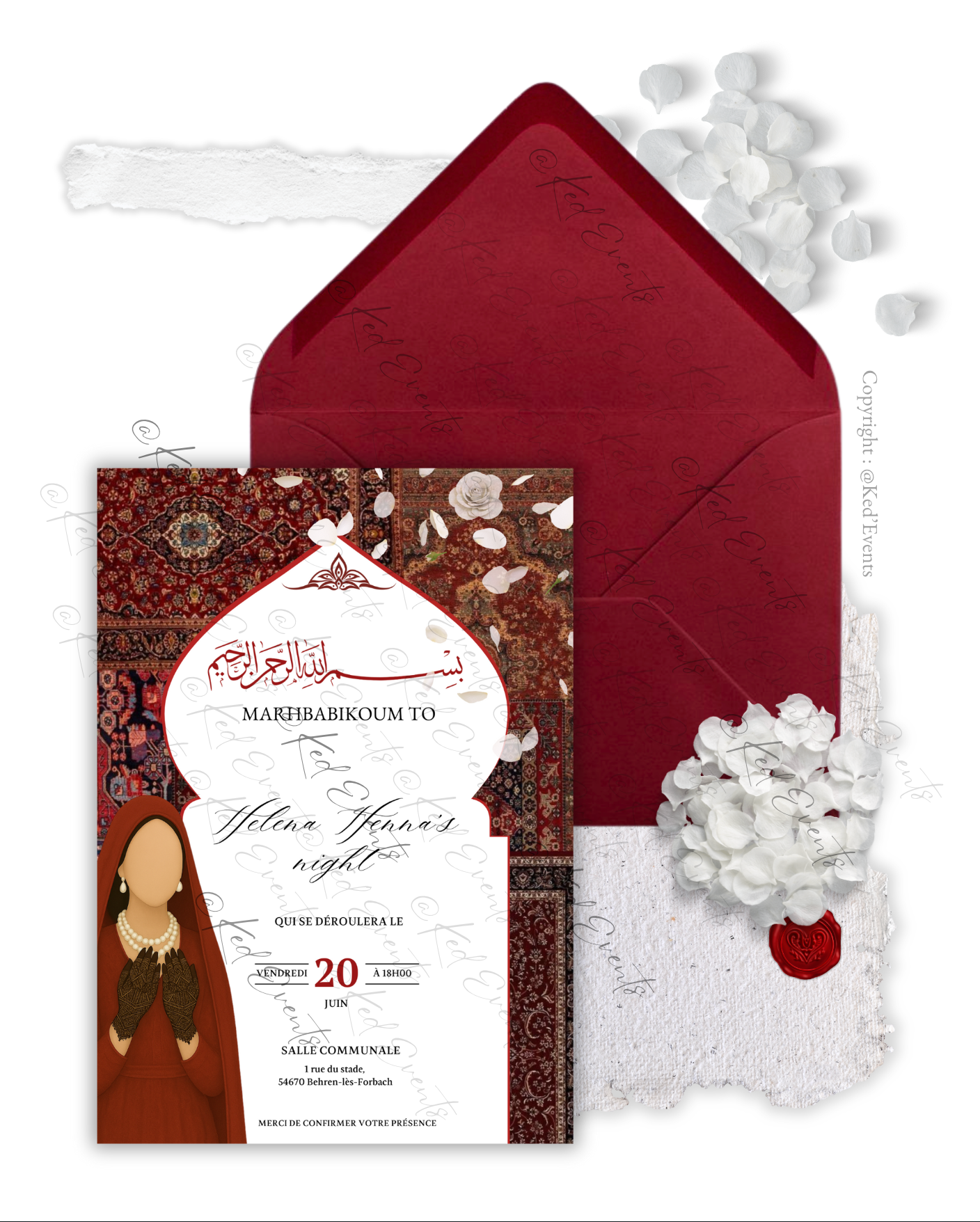 Faire-part numérique - Henna night "Iranian Carpet"
