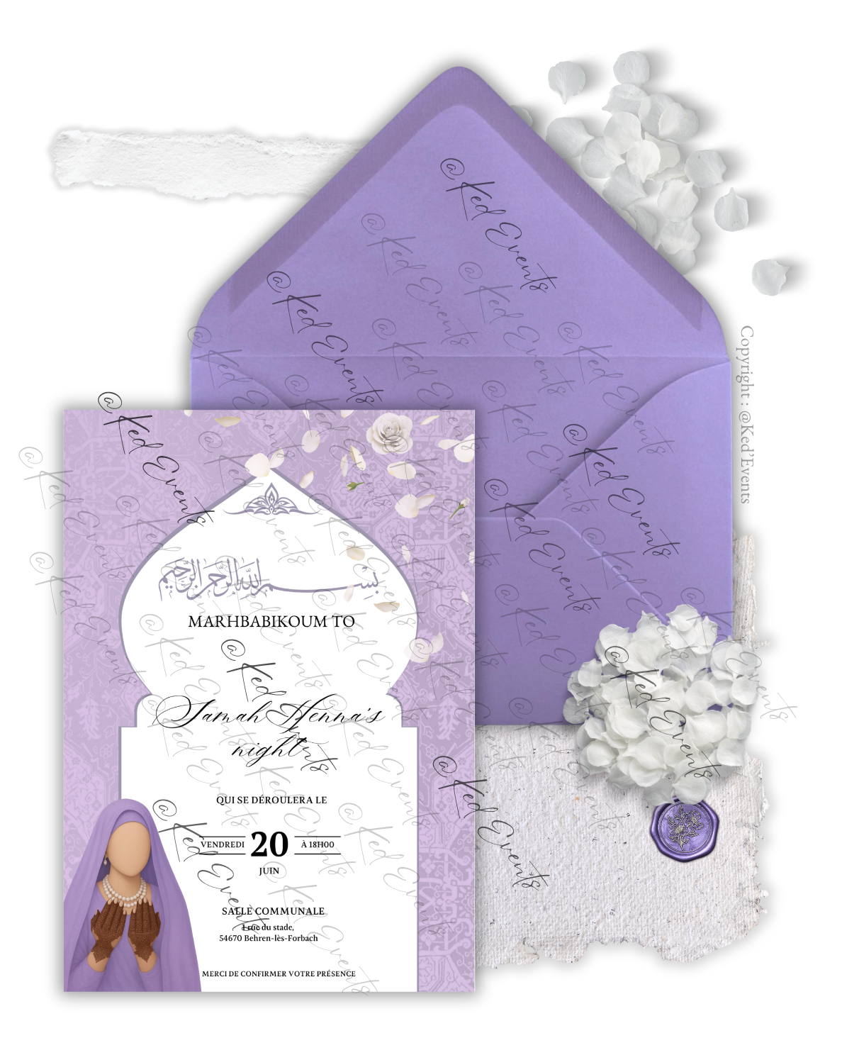 Faire-part numérique - Henna night "Iranian Carpet"