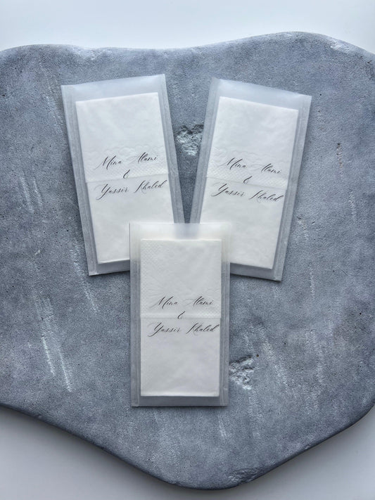 Paquet de mouchoirs en vellum - NILUFER