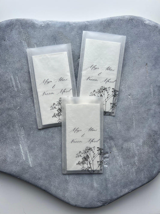 Paquet de mouchoirs en vellum - DAPHNE