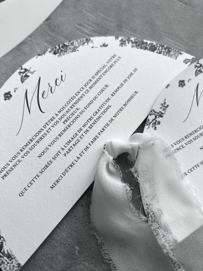 Carte de remerciement - VERSAILLES