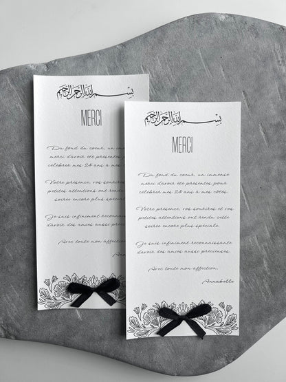 Carte de remerciement - AURORE