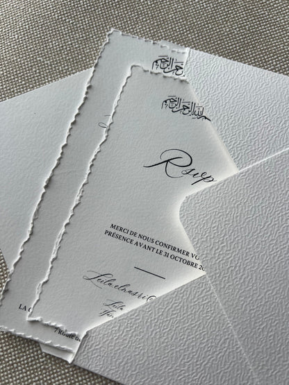 Faire-Part "NILUFER" (Invitation + Henné/Kina/RSVP)