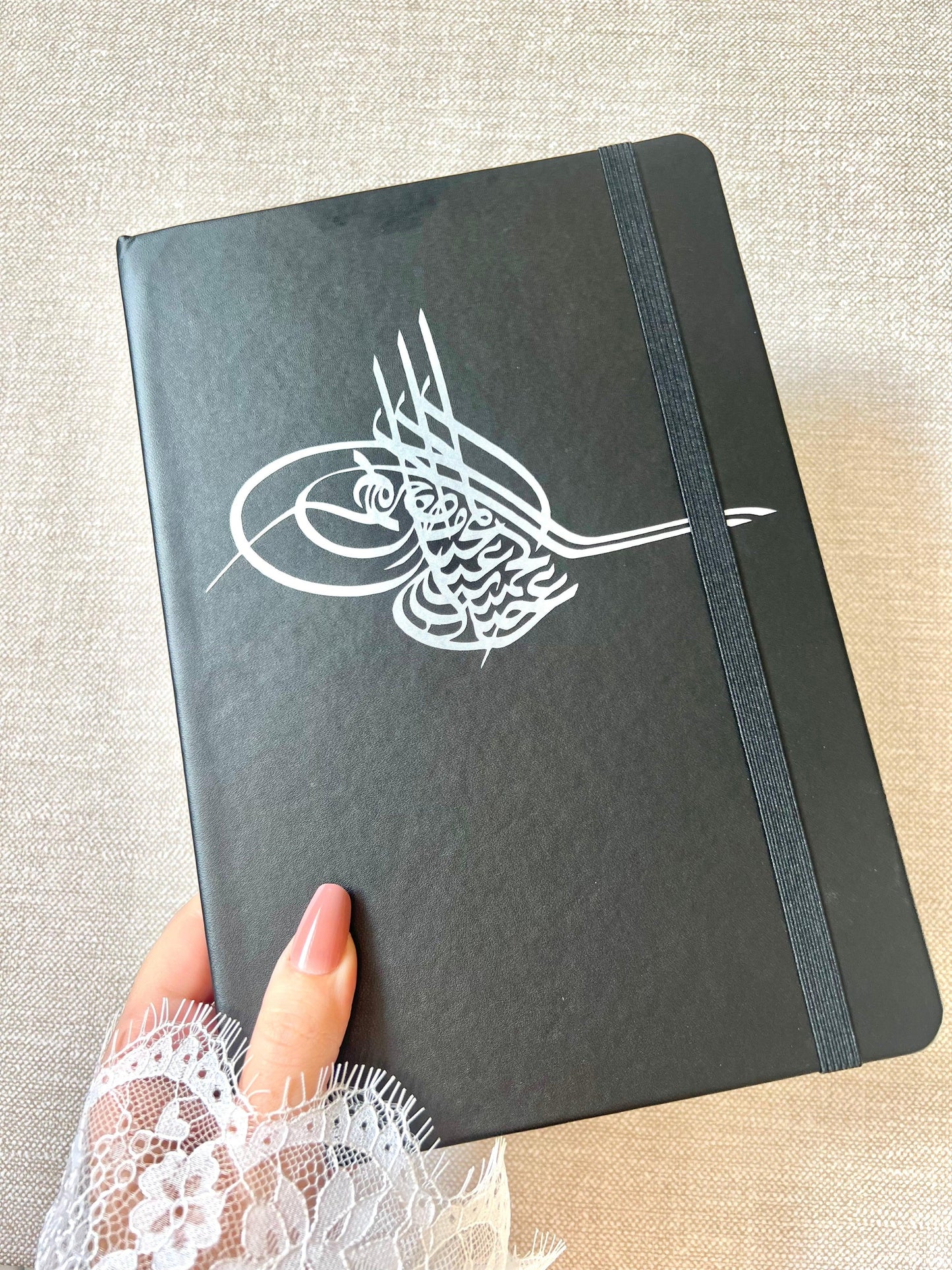 Carnet personnalisé Noir A5 - Signature ottomane