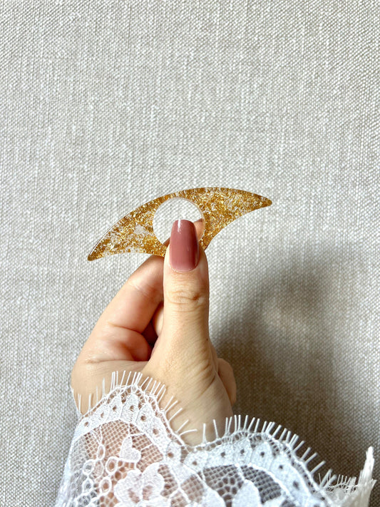 Bague de Lecture - Acrylique & Feuilles D'or