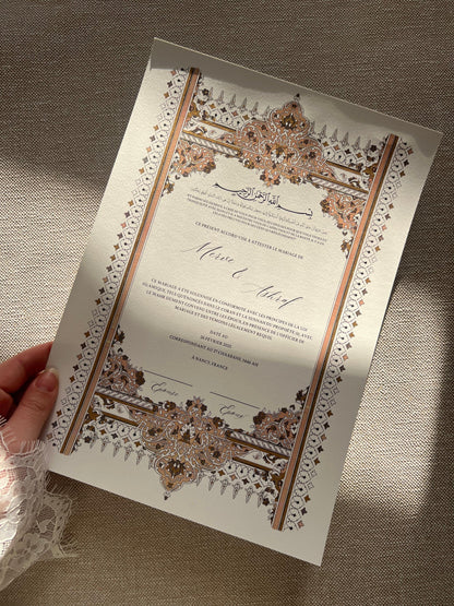 Certificat de Mariage Religieux "VERSAILLES"