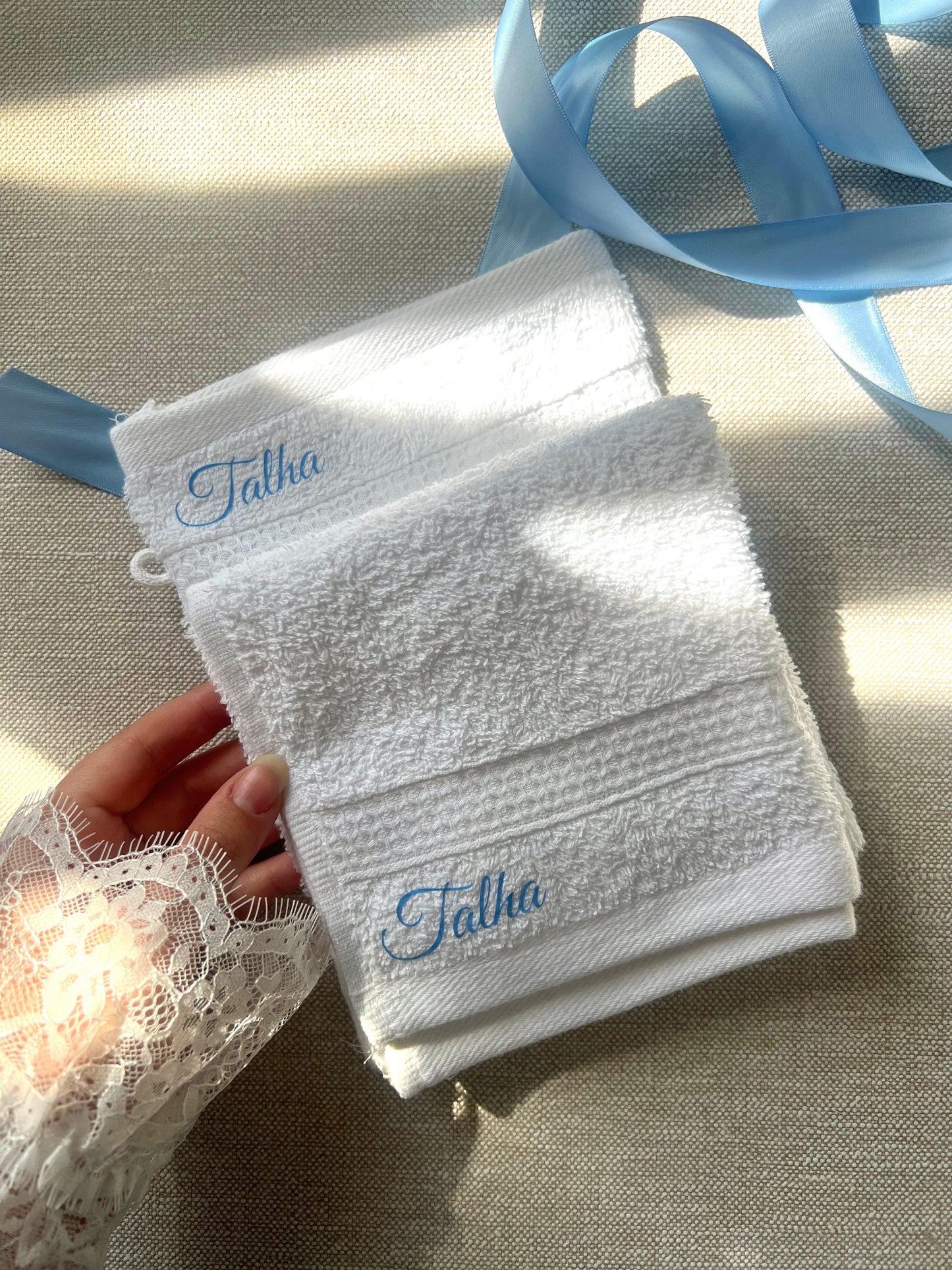 Set Serviette de Bain+ Gant - Prénom