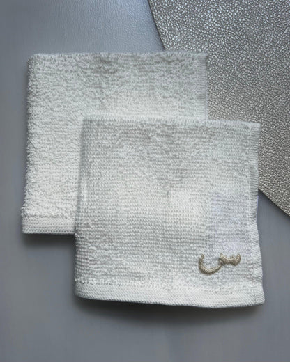 Serviette visage - Brodée main initiales