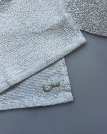 Serviette visage - Brodée main initiales