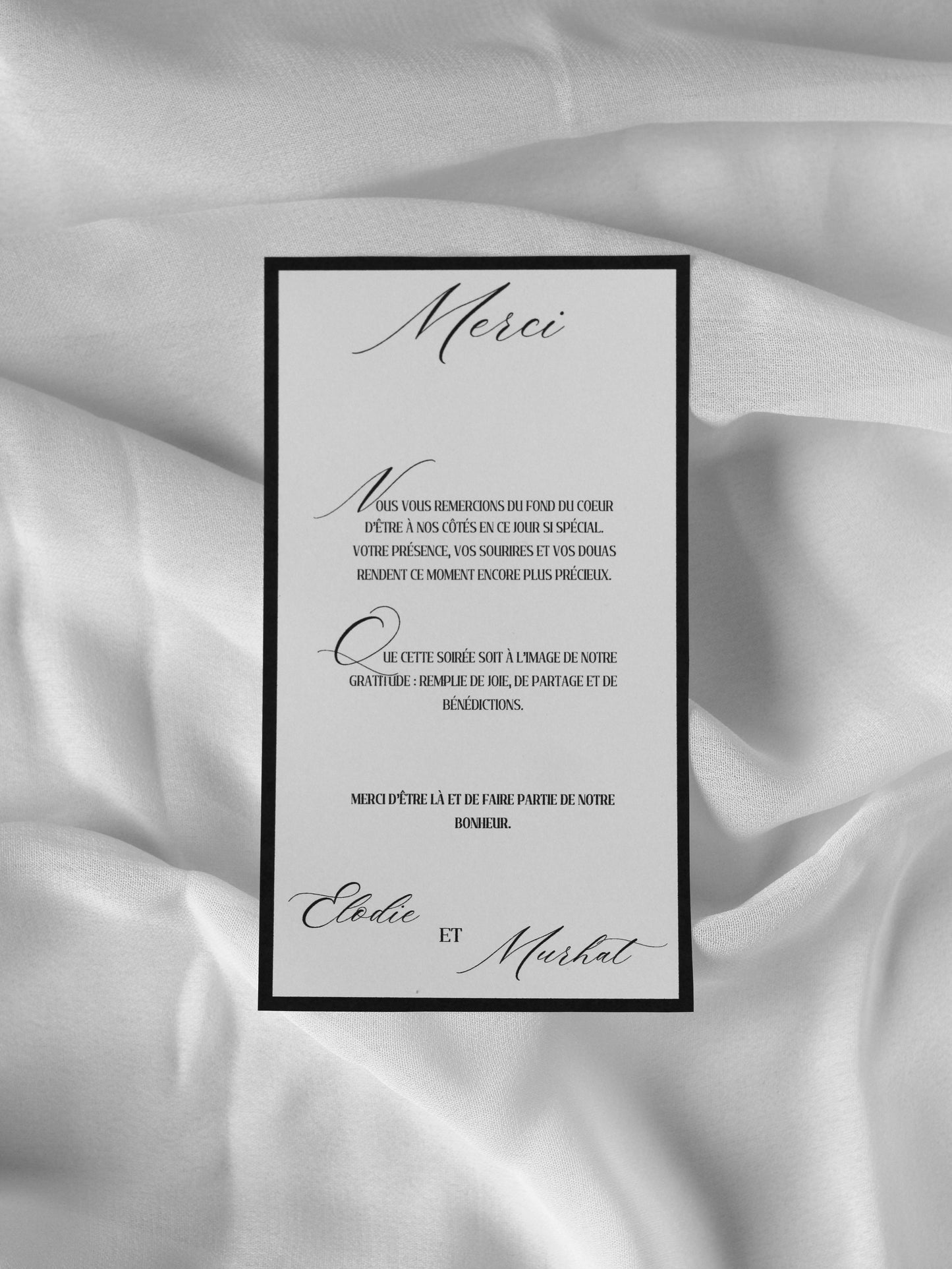 Carte de remerciement - SIGNATURE