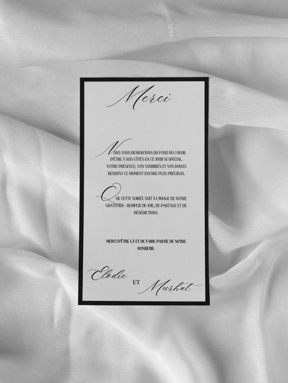 Carte de remerciement - SIGNATURE