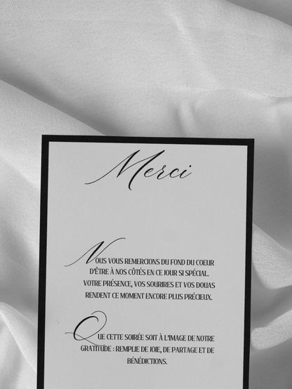 Carte de remerciement - SIGNATURE