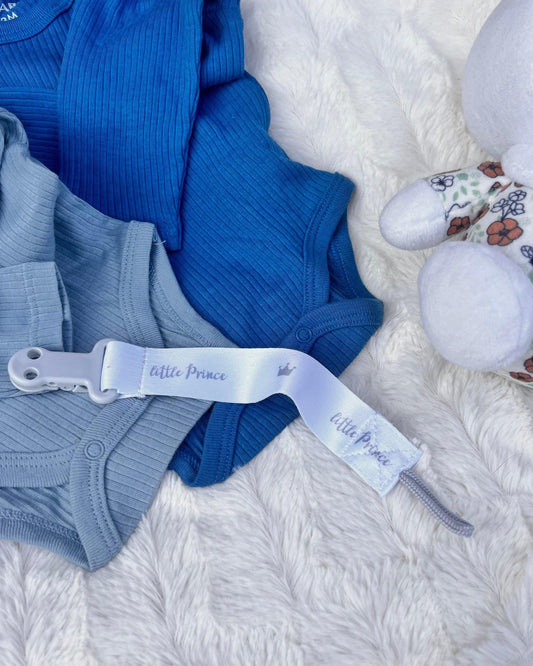 Ruban attache-tétine - Gris "Petit Prince"