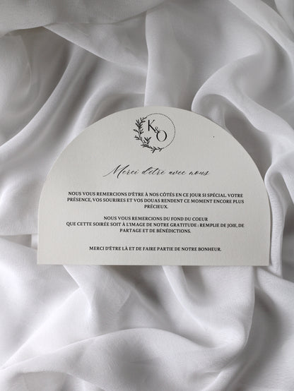 Carte de remerciement - NACRE