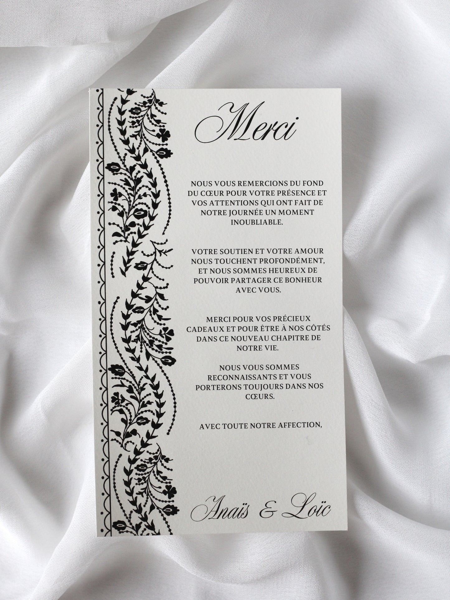 Carte de remerciement - OSMAN