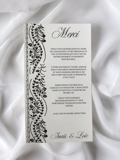 Carte de remerciement - OSMAN