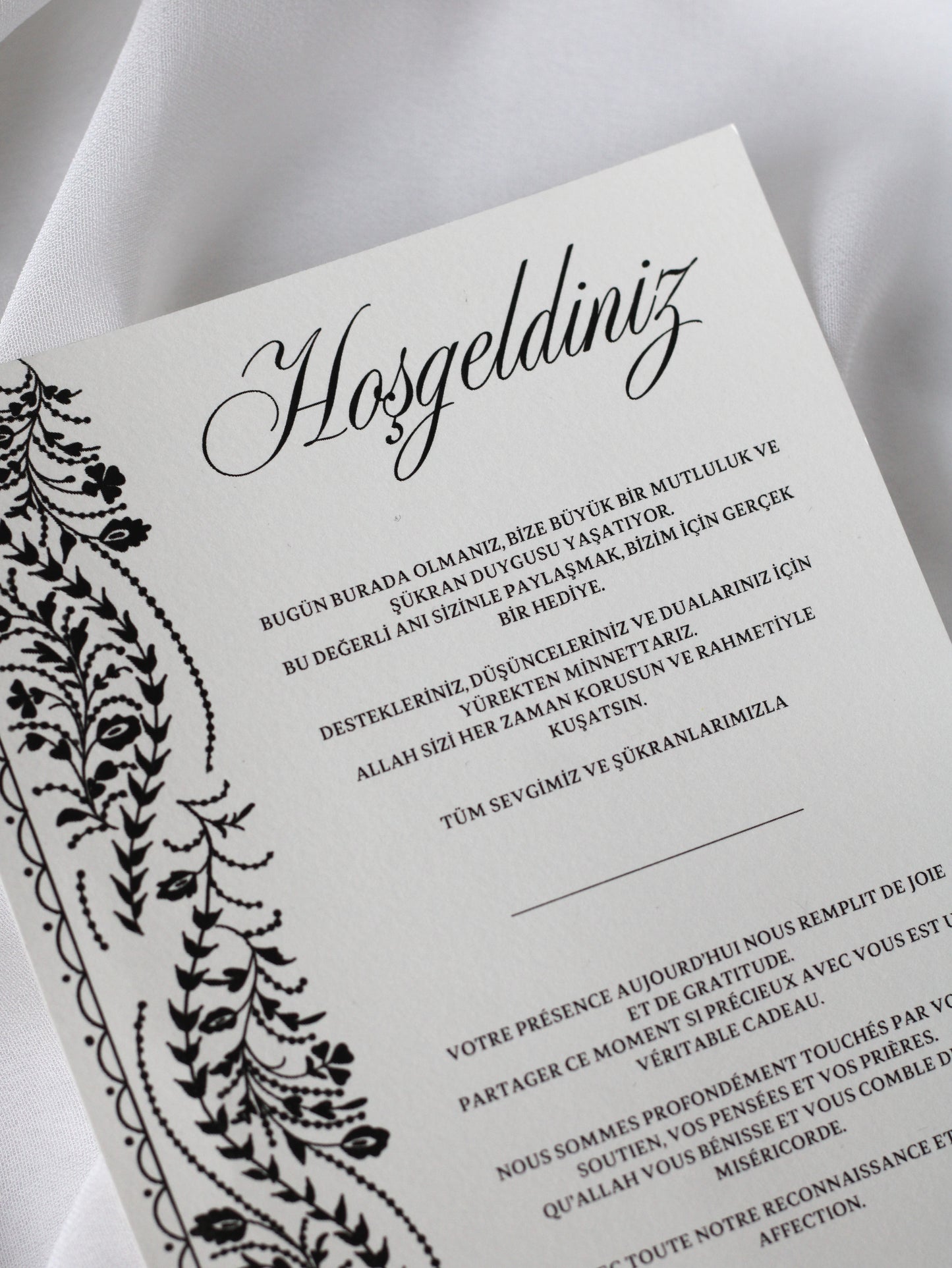 Carte de remerciement 2 langues - OSMAN