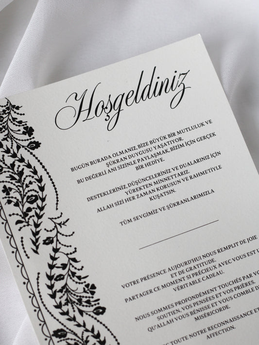 Carte de remerciement 2 langues - OSMAN