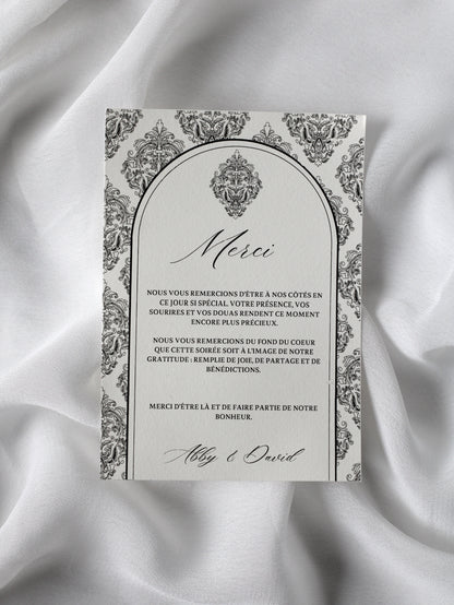 Carte de remerciement - PALAZZO