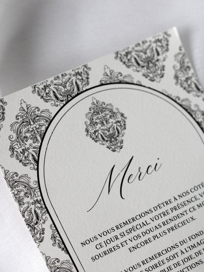 Carte de remerciement - PALAZZO