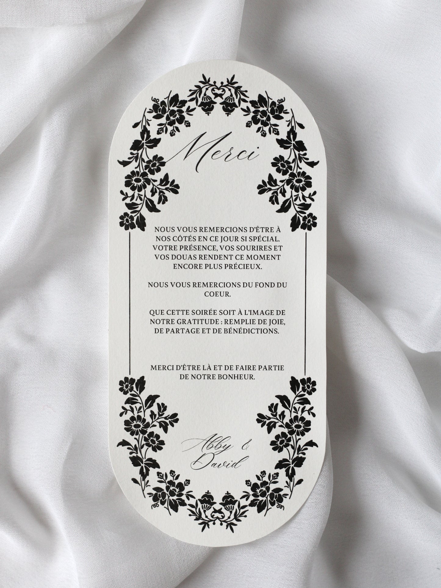 Carte de remerciement - SULTANE