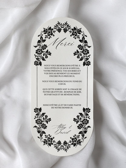 Carte de remerciement - SULTANE