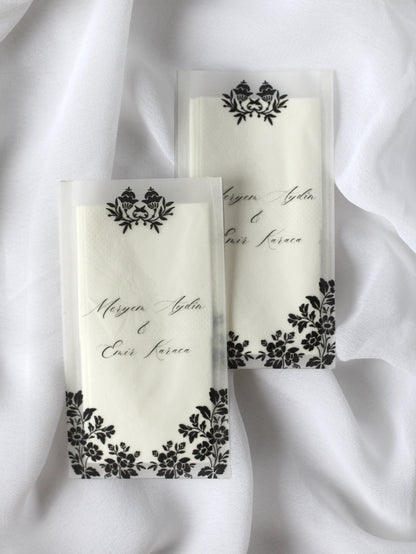 Paquet de mouchoirs en vellum - CHARLOTTE