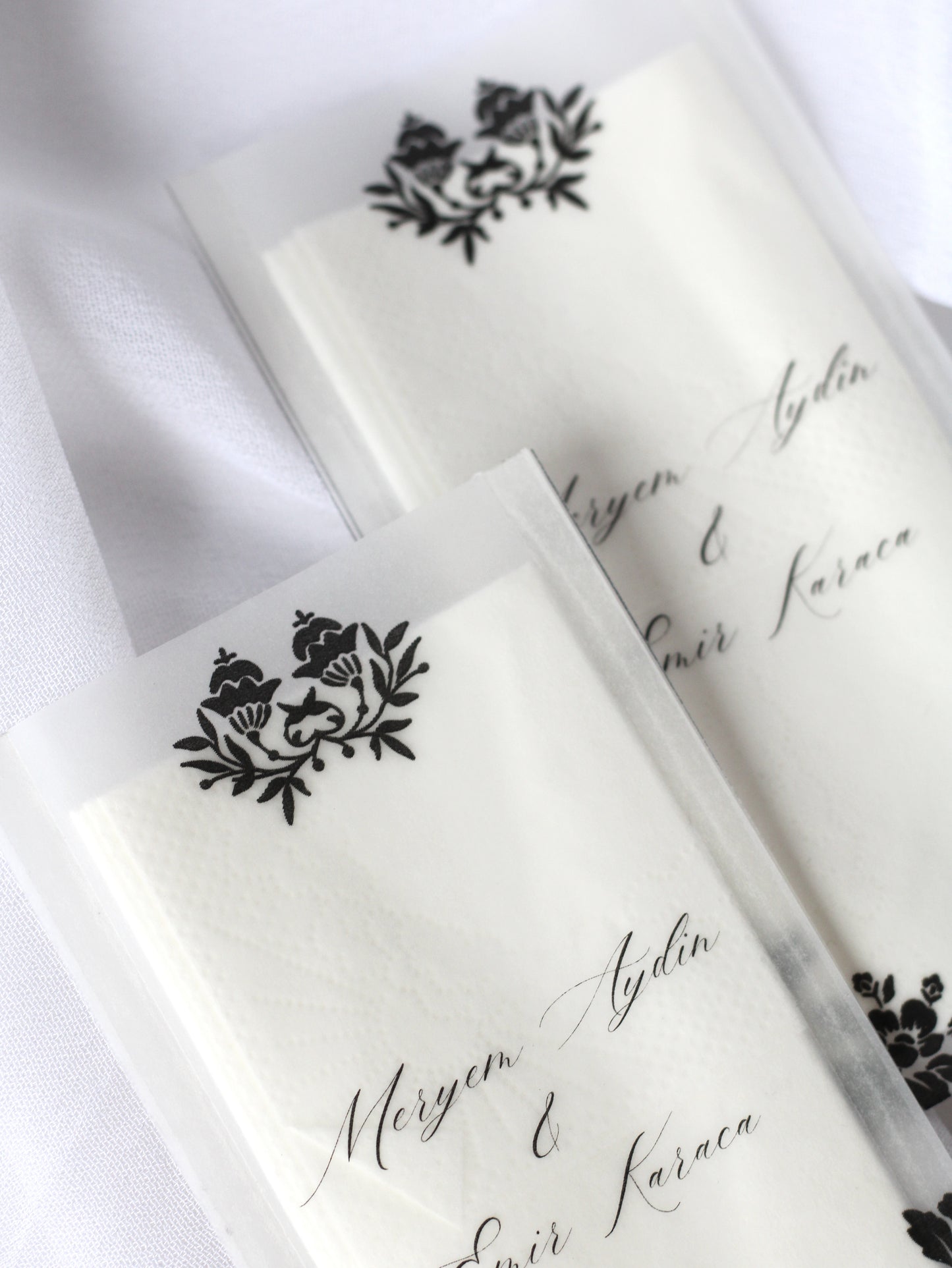 Paquet de mouchoirs en vellum - CHARLOTTE