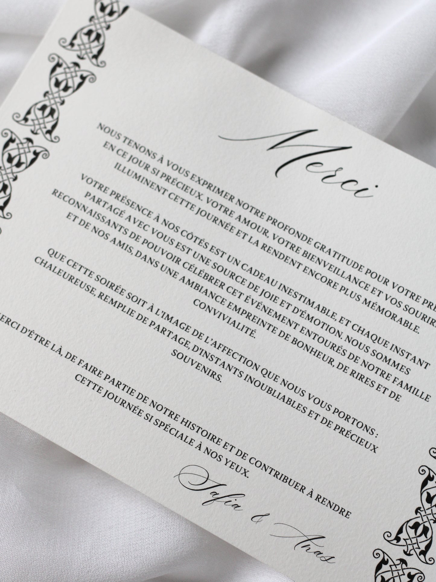 Carte de remerciement - CHARLOTTE