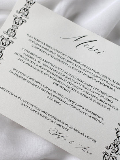 Carte de remerciement - CHARLOTTE