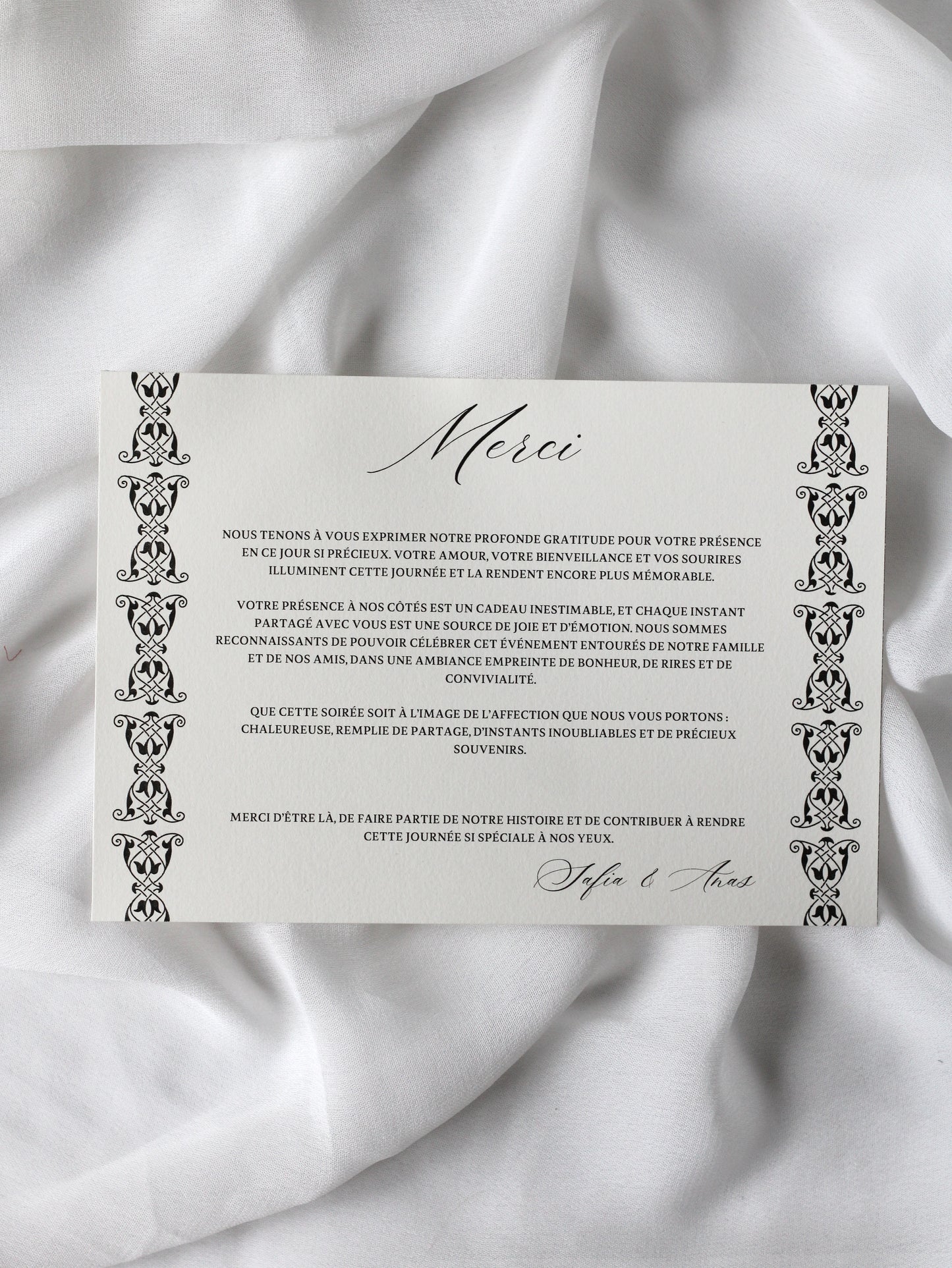 Carte de remerciement - CHARLOTTE