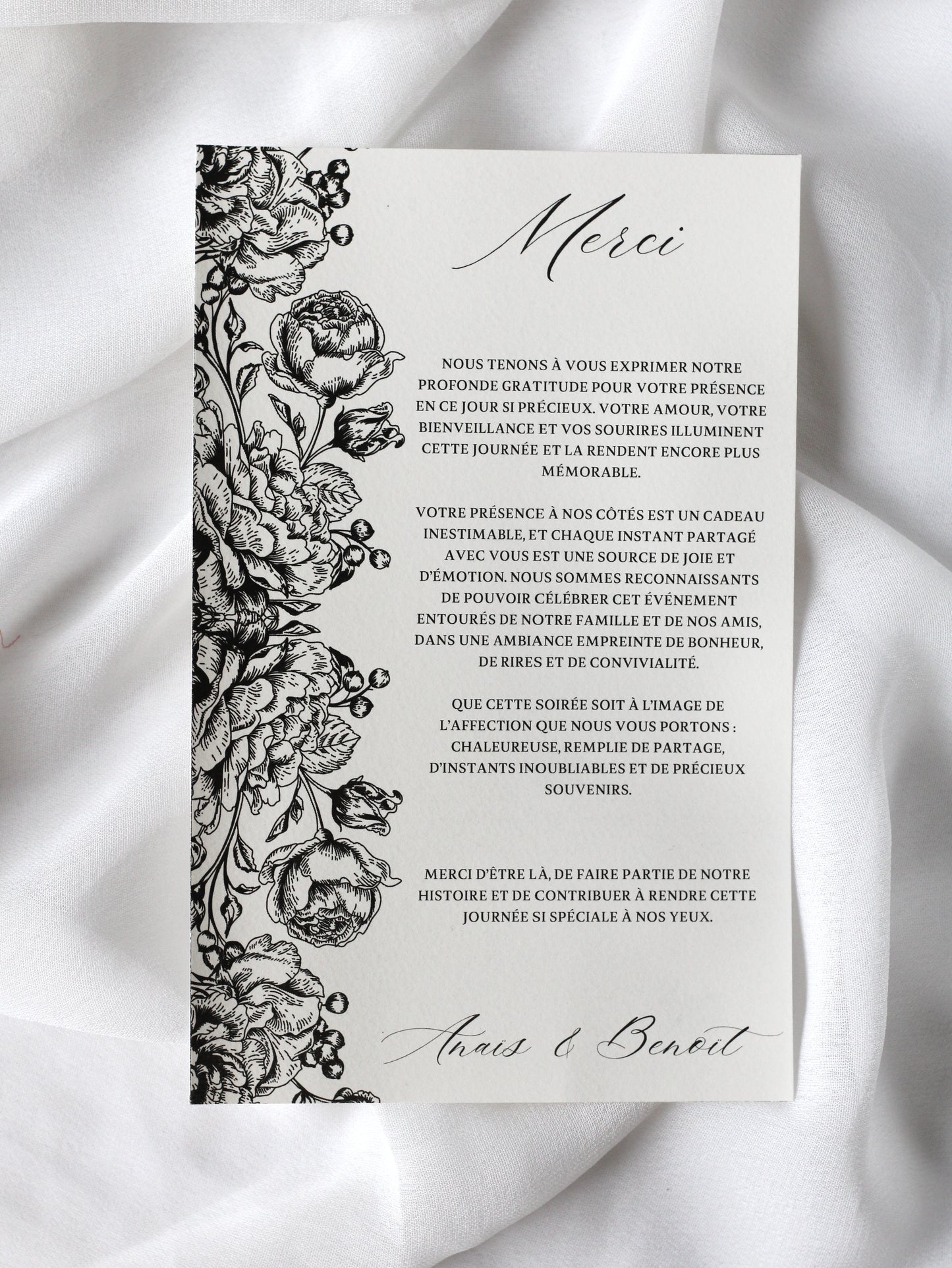 Carte de remerciement - CAMELIA