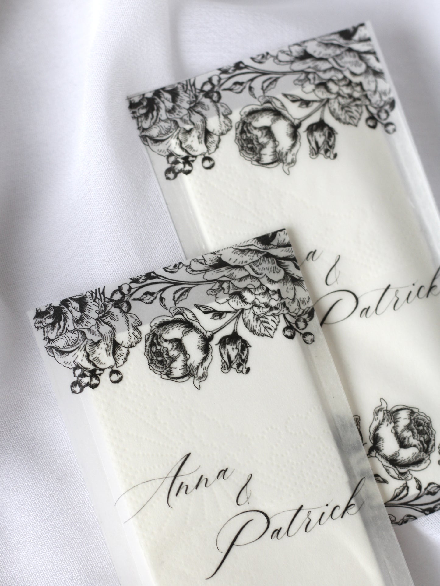 Paquet de mouchoirs en vellum - CAMELIA