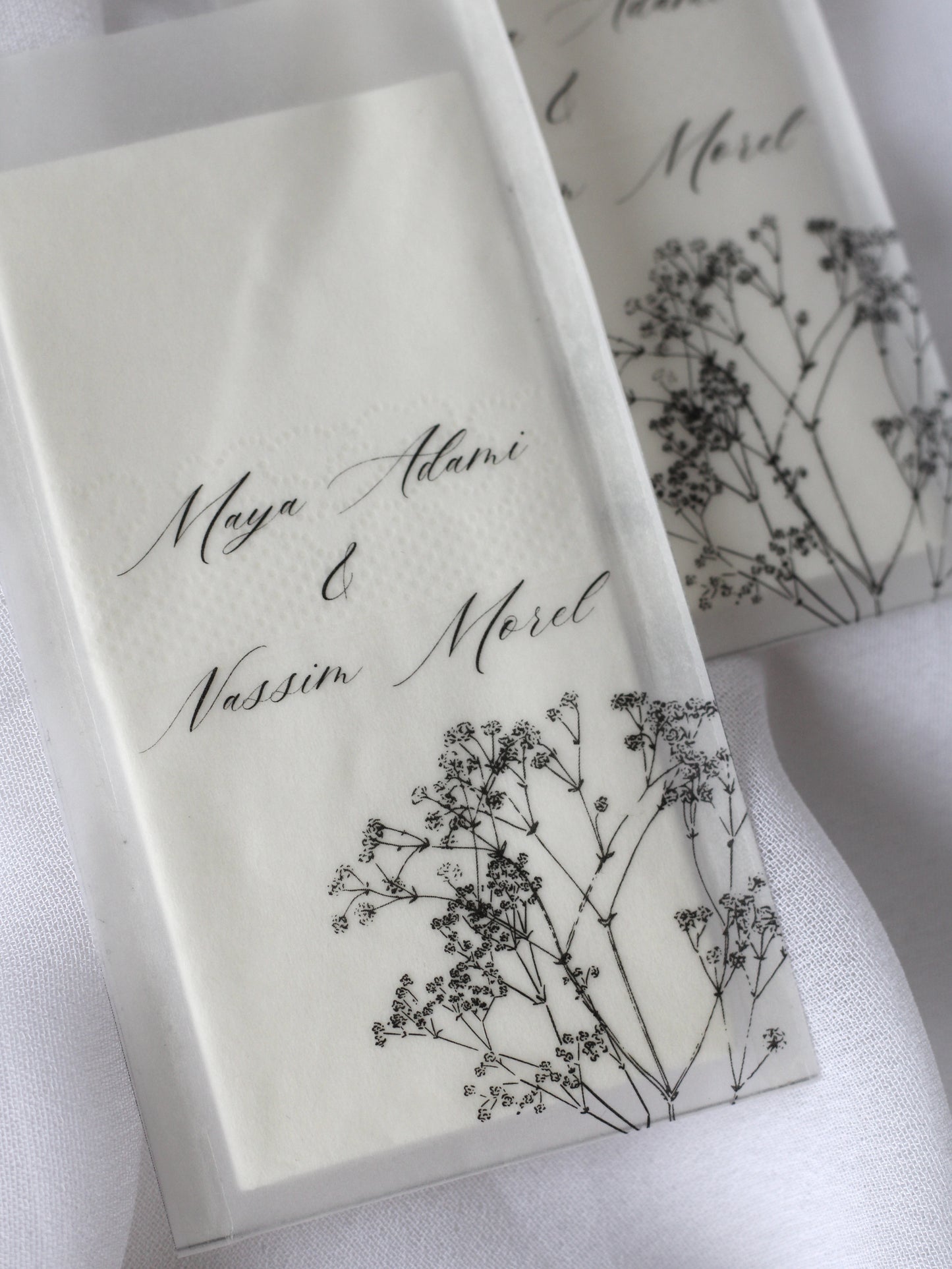 Paquet de mouchoirs en vellum - DAPHNE