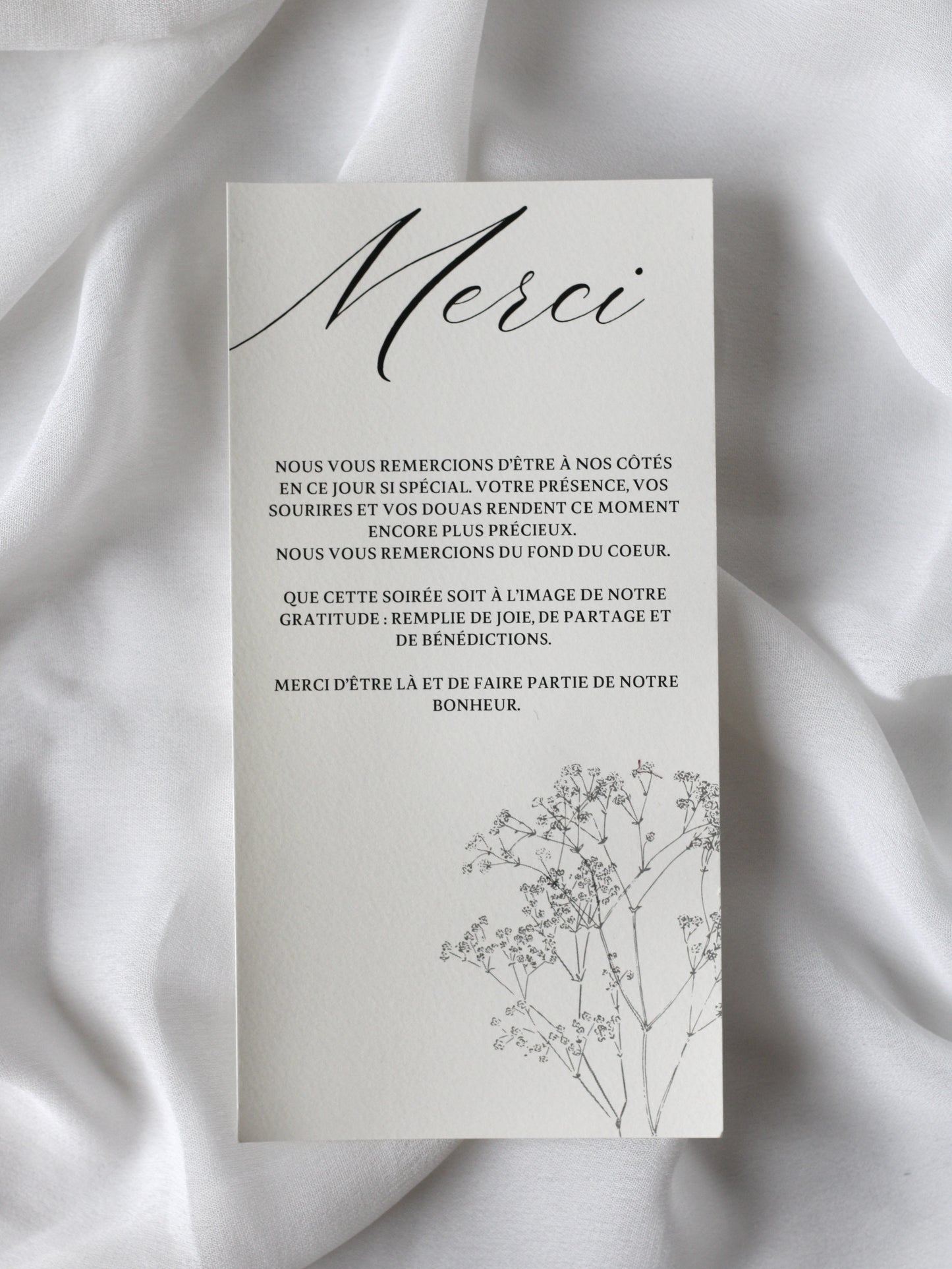 Carte de remerciement - DAPHNE