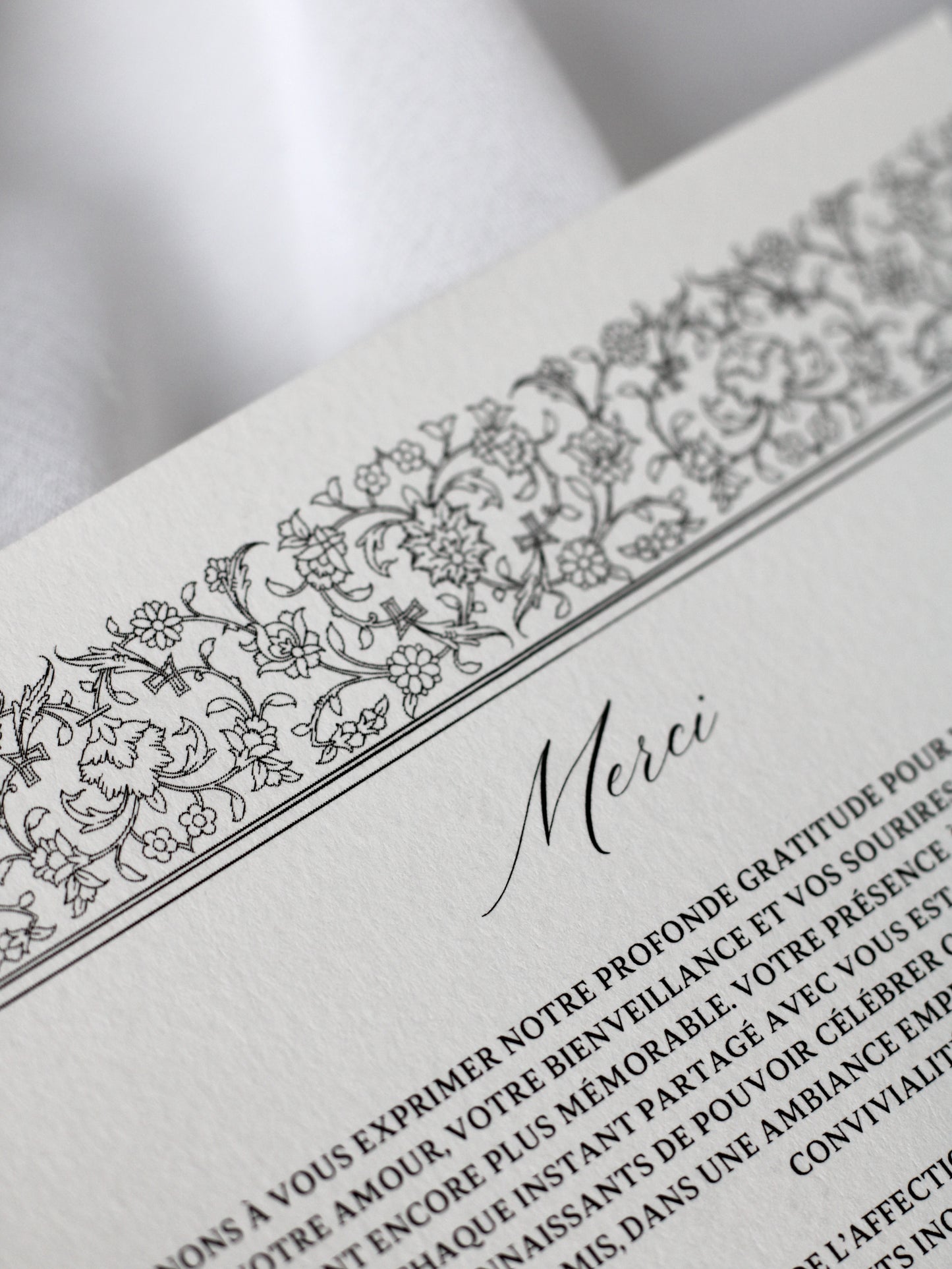 Carte de remerciement - ZENITH